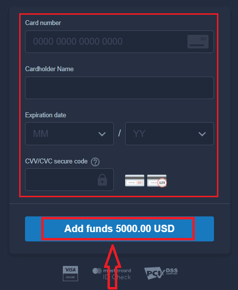 „ExpertOption“ indėlis Indijoje – „Visa“ / „Mastercard“, UPI, el. mokėjimai ir kriptovaliuta