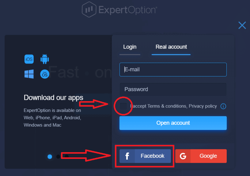 „ExpertOption“ registracija: paskyros kūrimo žingsniai ir reikalavimai