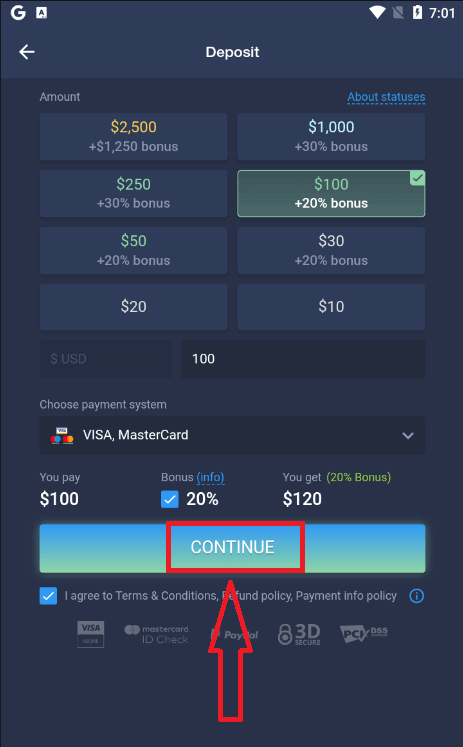 Como se registrar e começar a negociar com uma conta demo em ExpertOption