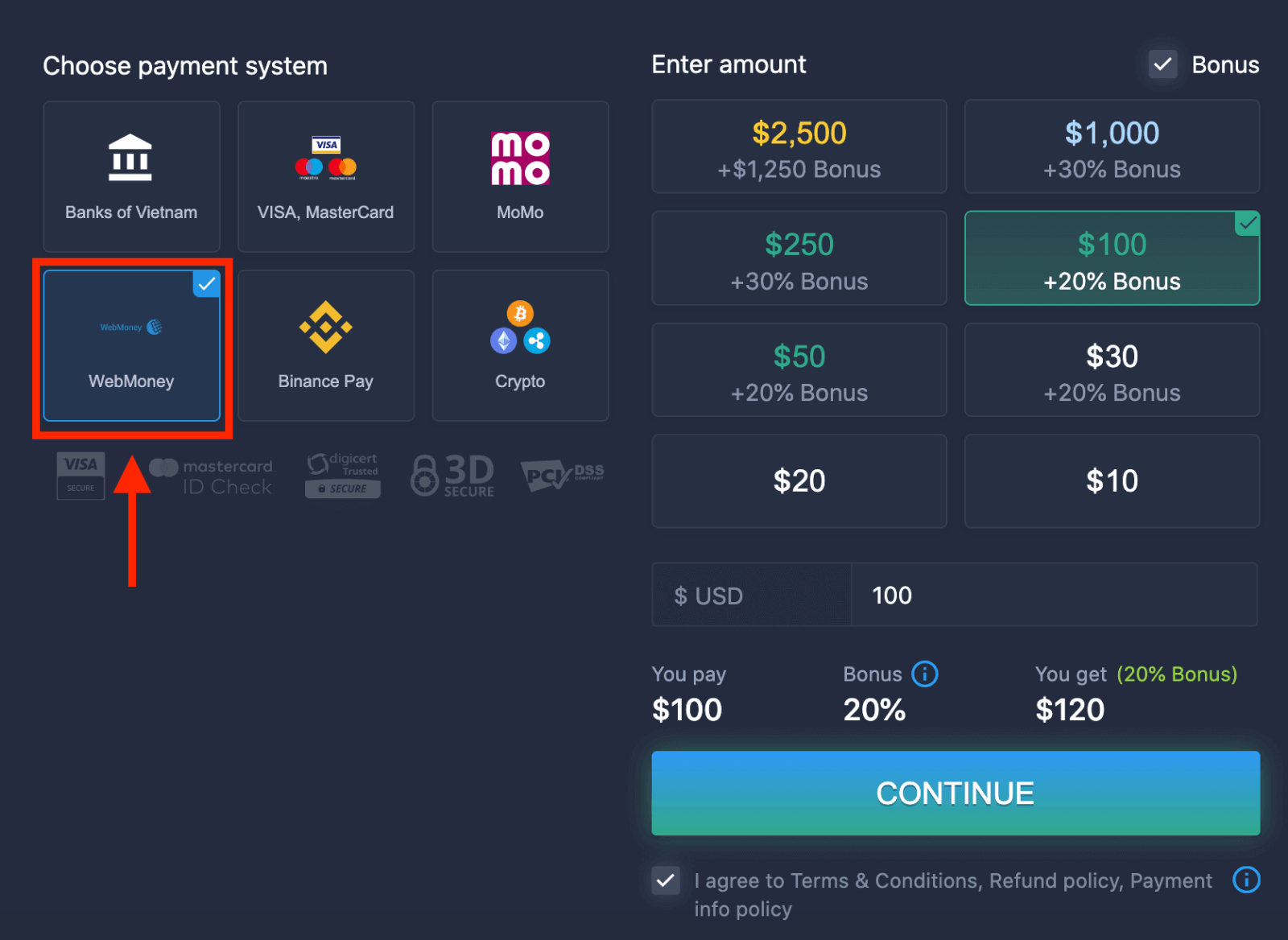 วิธีสมัครและฝากเงินเข้า ExpertOption